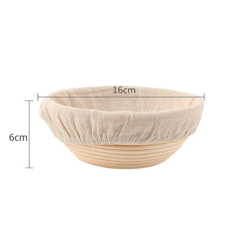 Rattan Bread Proofing Basket with Linen Liner – Round & Oval Banneton for Sourdough – Perfect for Proving Dough & Homemade Bread
