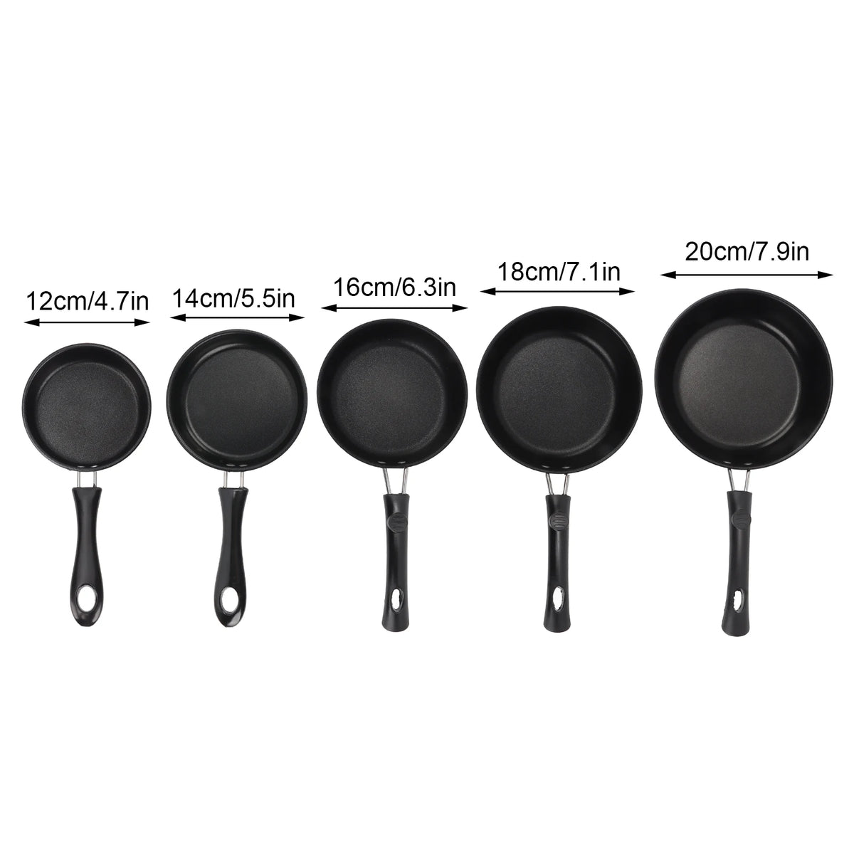 Thickened Stainless Steel Mini Frying Pan – Non-Stick Egg Pan & Small Saucepan for Induction & Gas – Best for Fried Eggs & Omelettes – Available in 12cm to 20cm