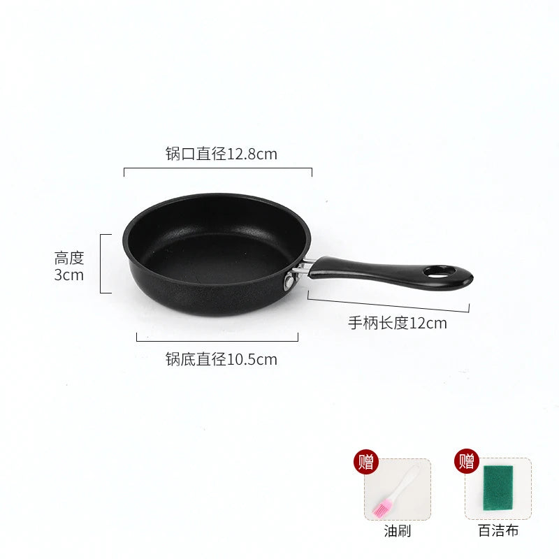 Mini Omelette Pan – Non-Stick Cast Iron Egg Skillet for Single Portions – Ideal for Eggs, Breakfast Sandwiches & Mini Pancakes (12cm)