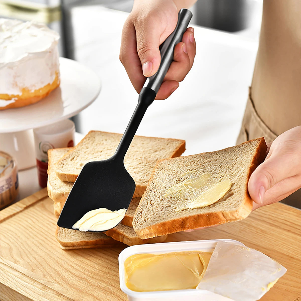 Stainless Steel Handle Silicone Kitchen Utensil Set – Cooking Utensils for Non-Stick Cookware – Spatula, Ladle, Turner & More – Available in Multiple Sets (5 Pieces / 6 Pieces)