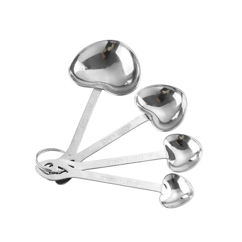 4-Piece Stainless Steel Measuring Cup & Spoon Set
