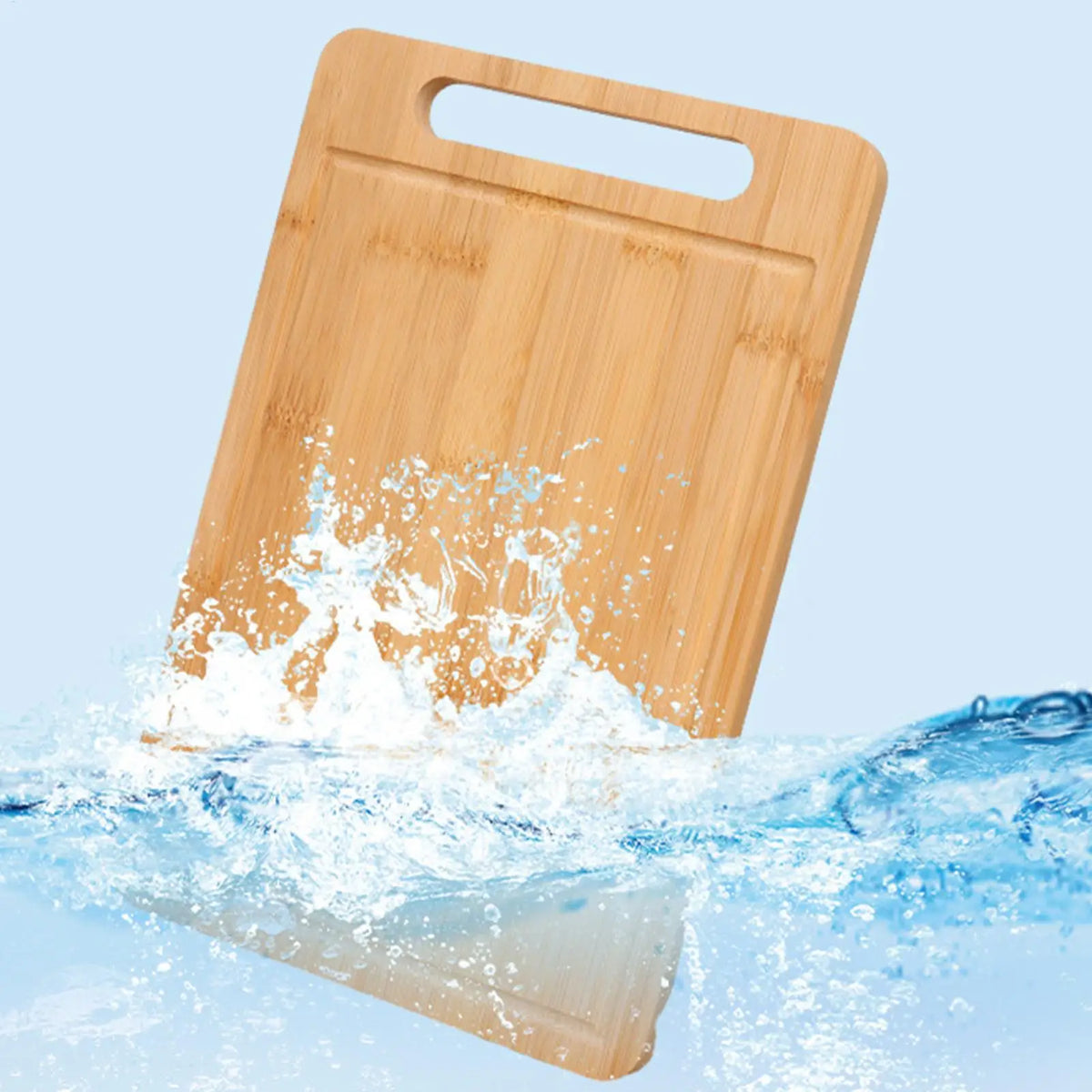 Thick Bamboo Chopping Board – Wooden Cutting & Serving Board for Meat, Vegetables, Bread & Charcuterie – Available in 3 Sizes