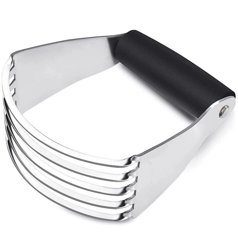 Stainless Steel Pastry Cutter & Dough Blender – Heavy-Duty Blades Multi-Purpose Dough Mixer – Best for Pastry, Scones & Biscuits – Available in Red, Blue, Green & Black Colours Black