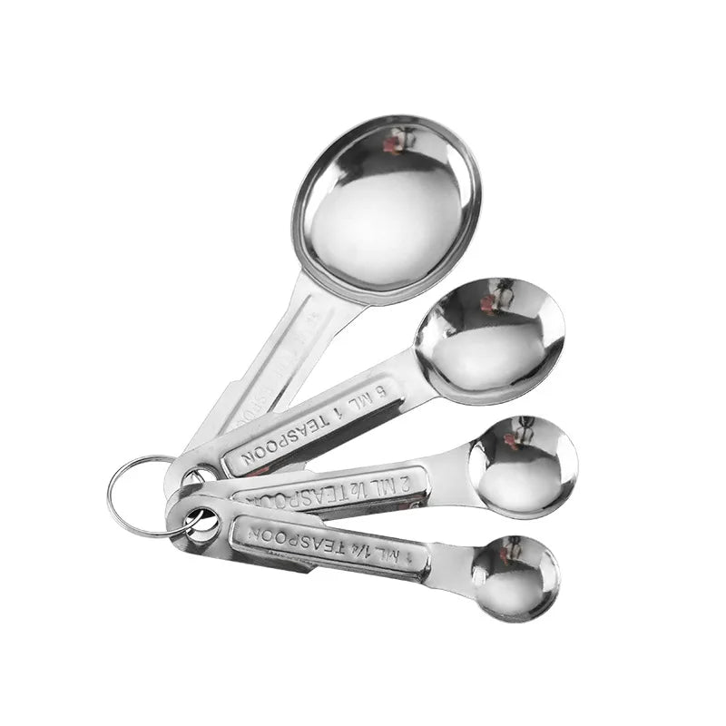 4-Piece Stainless Steel Measuring Cup & Spoon Set