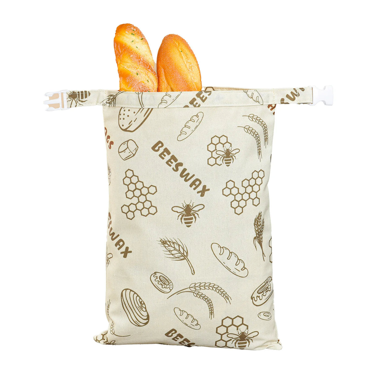 Reusable Beeswax Sourdough Bread Bag – Large Cotton & Linen Bread Storage Bag – Best for Homemade Sourdough & Loaves