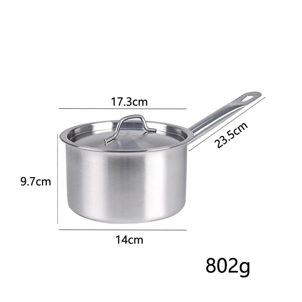 Stainless Steel Saucepan with Lid - Available sizes: 16cm, 18cm, 20cm, 22cm, 24cm