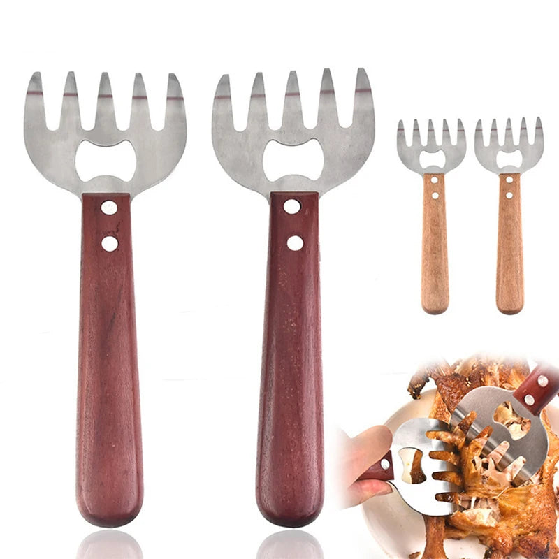 Meat Shredder Claws with Wooden Handle — Set of 2