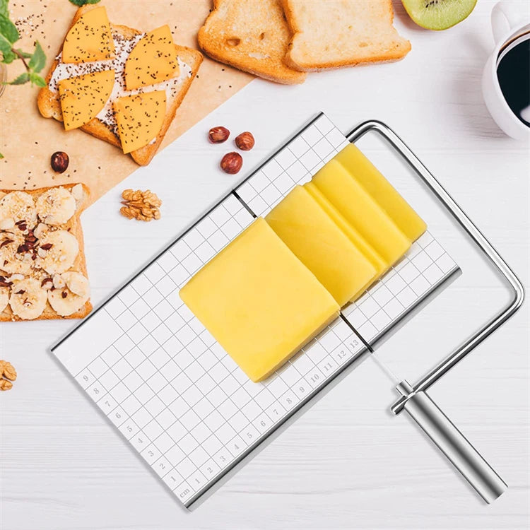 Cheese Slicer Board with Wire and 5 Replacement Wires
