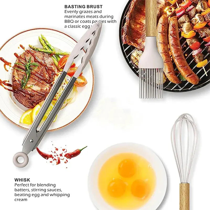 36-Piece Silicone Kitchen Utensils Set with Holder