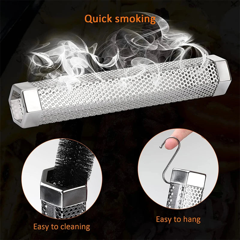 12-Inch Stainless Steel BBQ Pellet Smoker Tube