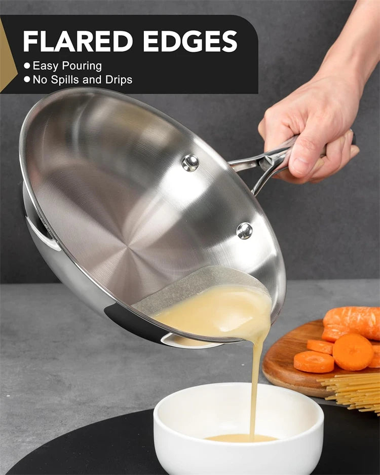Tri-Ply Stainless Steel Frying Pan 20cm