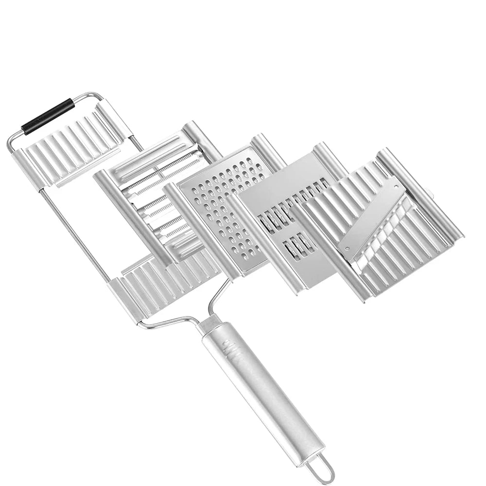 4-in-1 Stainless Steel Vegetable Slicer with 4 Blade