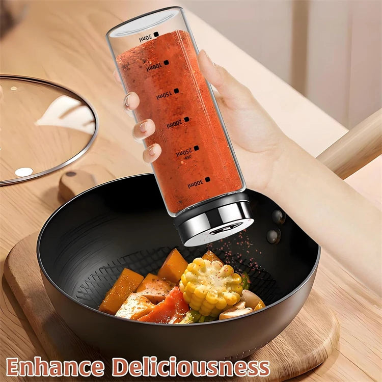 Glass Salt & Pepper Shaker Bottles with Adjustable Outlet Holes – Kitchen Spice Dispenser Jars – Ideal for Salt, Pepper, Herbs & Seasonings – Available in 150ml, 200ml, 300ml & 500ml