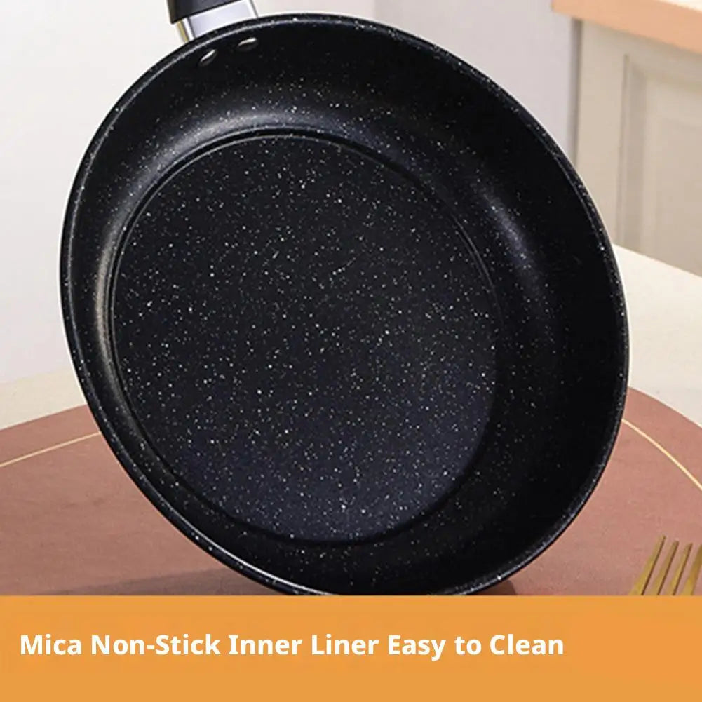 Carbon Steel Non-Stick Frying Pan – Stone-Coated Flat Bottom Skillet – Ideal for Pancakes, Steaks & Quick Breakfasts – Available in 18cm, 20cm, 22cm & 24cm