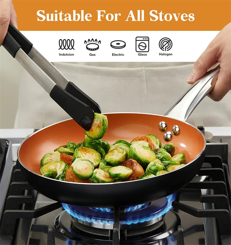 Non-Stick Frying Pan with Glass Lid 20cm