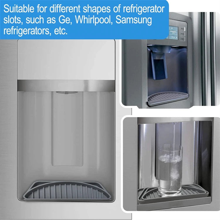 Silicone Refrigerator Drip Tray Pad – Cuttable Water Dispenser Drip Catcher & Protector – Perfect for Fridge Water & Ice Dispensers – Available in Black & Grey Colours