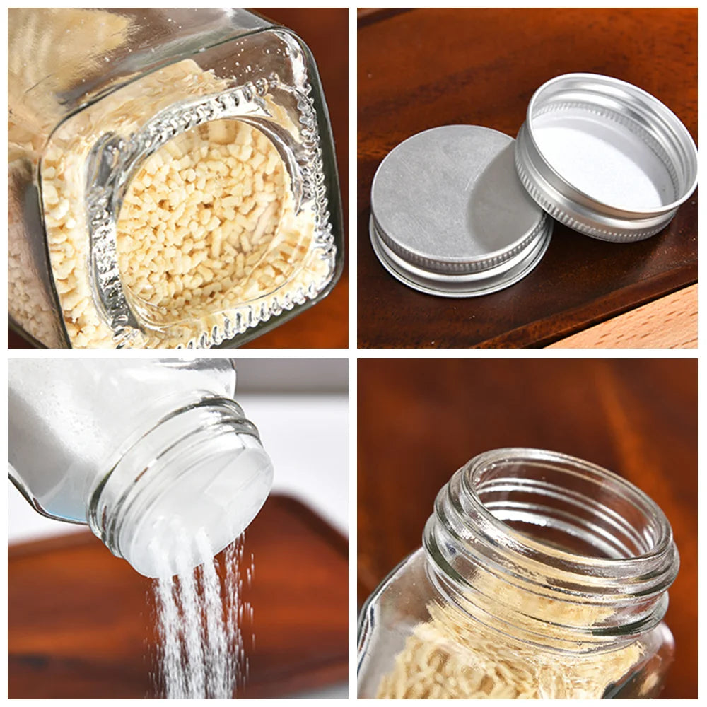 12 Piece Glass Spice Jars with Shaker Lids – 120ml Seasoning Bottles with Labels, Funnel & Brush – Perfect for Spices, Herbs & BBQ Rubs