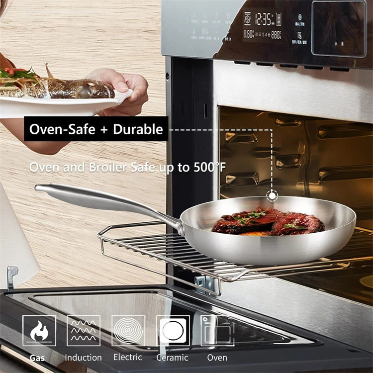 304 Stainless Steel Frying Pan