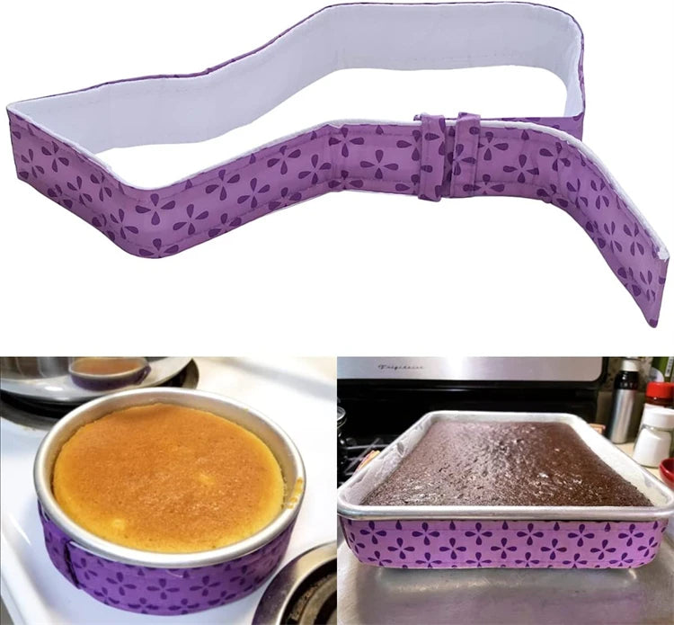 Bake Even Cake Pan Strips – Super Absorbent Thick Cotton Baking Strips – Best for Flat, Evenly Baked Cakes