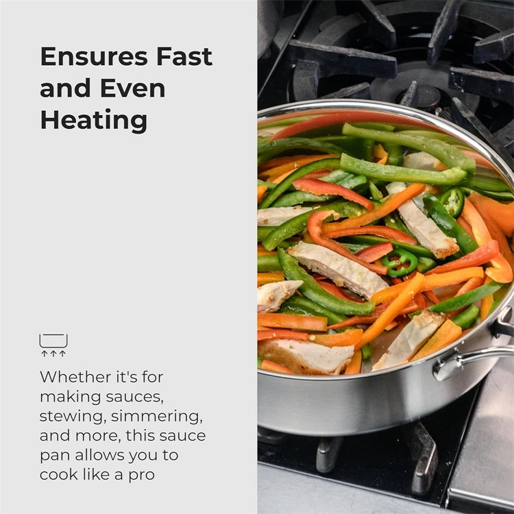 316 Stainless Steel Tri-Ply Frying Pan
