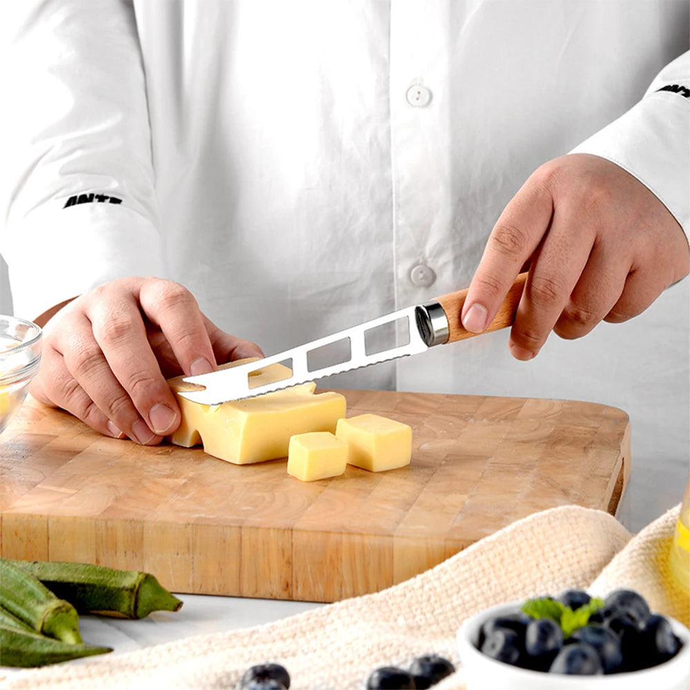 Stainless Steel Kitchen Gadget Set with Wooden Handle