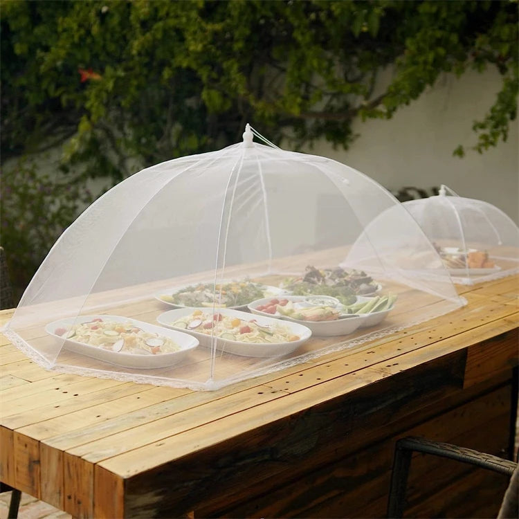 Collapsible Mesh Food Cover Tent – Reusable Umbrella Food Net for Plates & Platters – Ideal for Picnics, Garden Parties & Outdoor Dining – Available in Small, Medium, Large & Extra Large