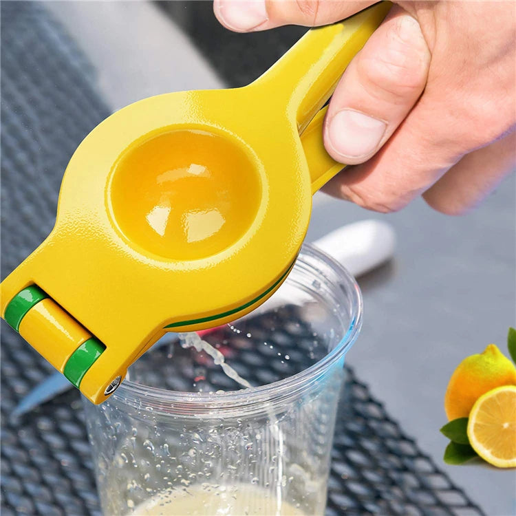 2-in-1 Aluminium Alloy Lemon Squeezer – Manual Citrus Press for Lemons, Limes & Oranges – Perfect for Fresh Juice & Dressings
