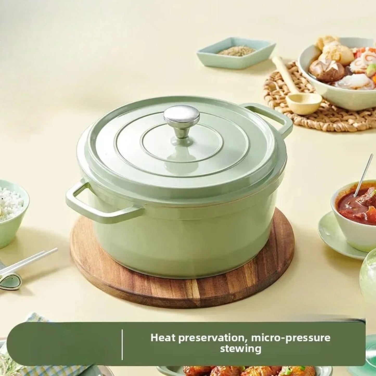 Non-Stick Cast Aluminium Enamelled Cooking Pot with Lid - Available in 2.75L & 4.75L