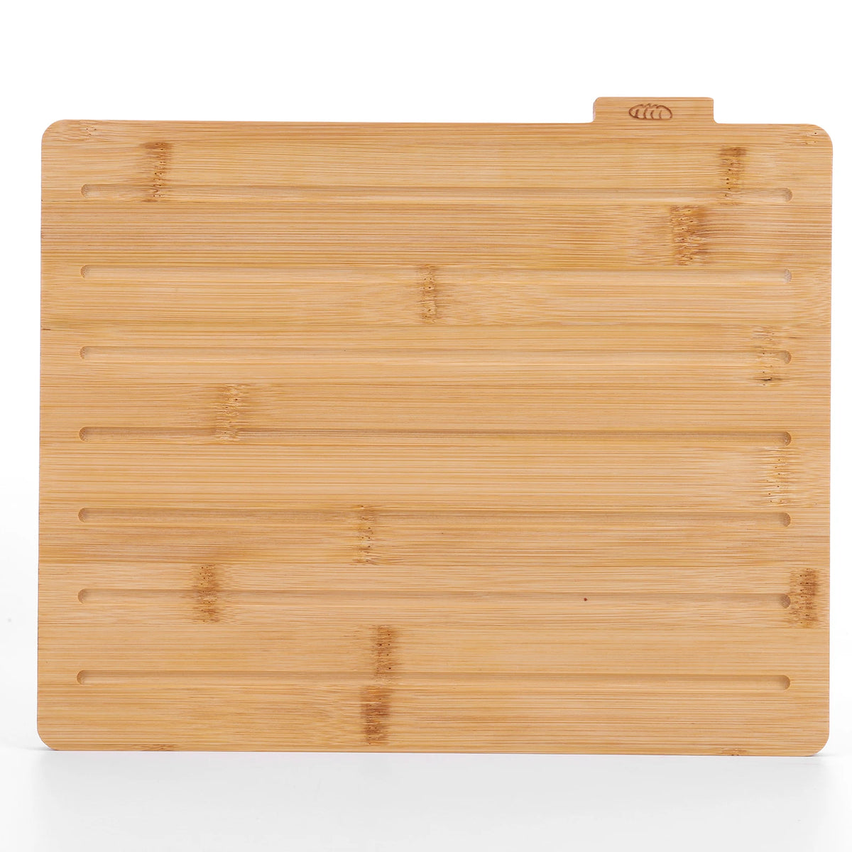 4 Piece Bamboo Chopping Board Set with Holder – Engraved Food Icon Boards with Juice Grooves – Perfect for Food Separation & Meal Prep