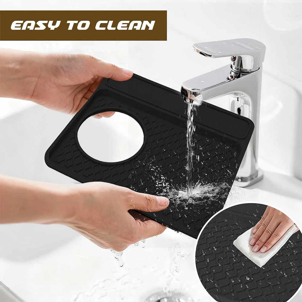 Non-Slip Silicone Espresso Tamping Mat – Coffee Machine Top Mat & Tamper Pad – Perfect for Tamping Espresso at Home – Available in Black & Grey Colours