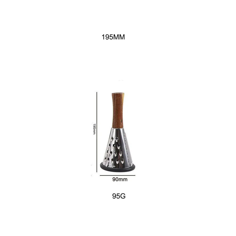 Stainless Steel Conical Grater with Wooden Handle