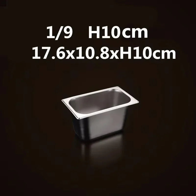 304 Stainless Steel Gastronorm Food Pan – GN Chafing & Buffet Container, Available in 1/9, 1/6, 1/4, 1/3 & 1/2 Sizes with Multiple Depths & Matching Lids