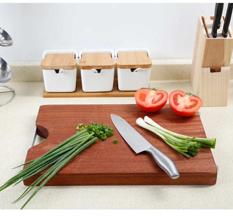 Solid Wood Rectangular Cutting Board – Eco-Friendly, Great for Chopping Fruit, Vegetables, and Everyday Kitchen Preparation