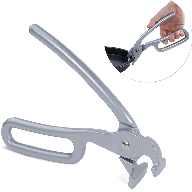 Cast Aluminium Pan Gripper Clamp – Anti-Scald Plate, Bowl & Pizza Pan Lifter – Best for Lifting Hot Dishes from Ovens & Steamers