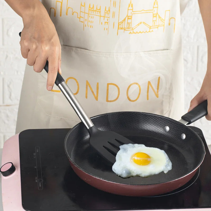 Silicone Kitchen Utensils Set with Stainless Steel Handles – Non-Stick, Heat-Resistant Cooking  Kitchen Utensils for Everyday Cooking & Baking, Available in 4 Colours & Multiple Set Sizes