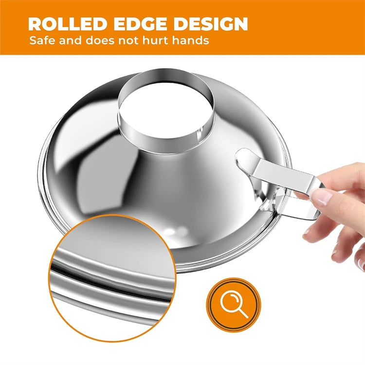 Stainless Steel Wide Mouth Canning Funnel – Metal Jar Funnel for Filling Mason Jars – Great for Jams, Preserves & Dry Goods – Available in Small, Large & Set