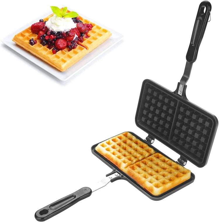 Stovetop Belgium Waffle Maker Pan