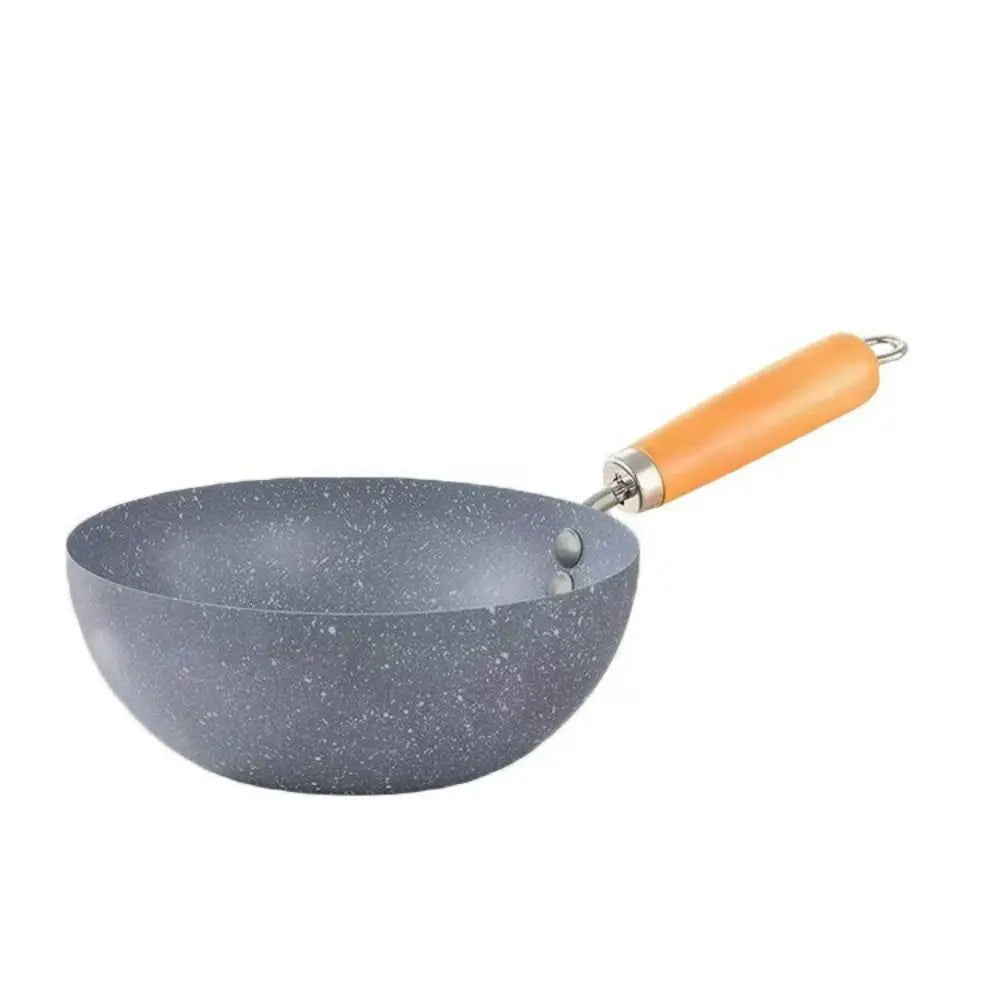 Marble-Coated Non-Stick Wok with Anti-Scalding Handle – Lightweight Stir-Fry Pan Ideal for Stir-Frying, Searing, Deep-Frying, Steaming, Boiling & Daily Cooking – Available in 20cm, 22cm & 24cm Sizes