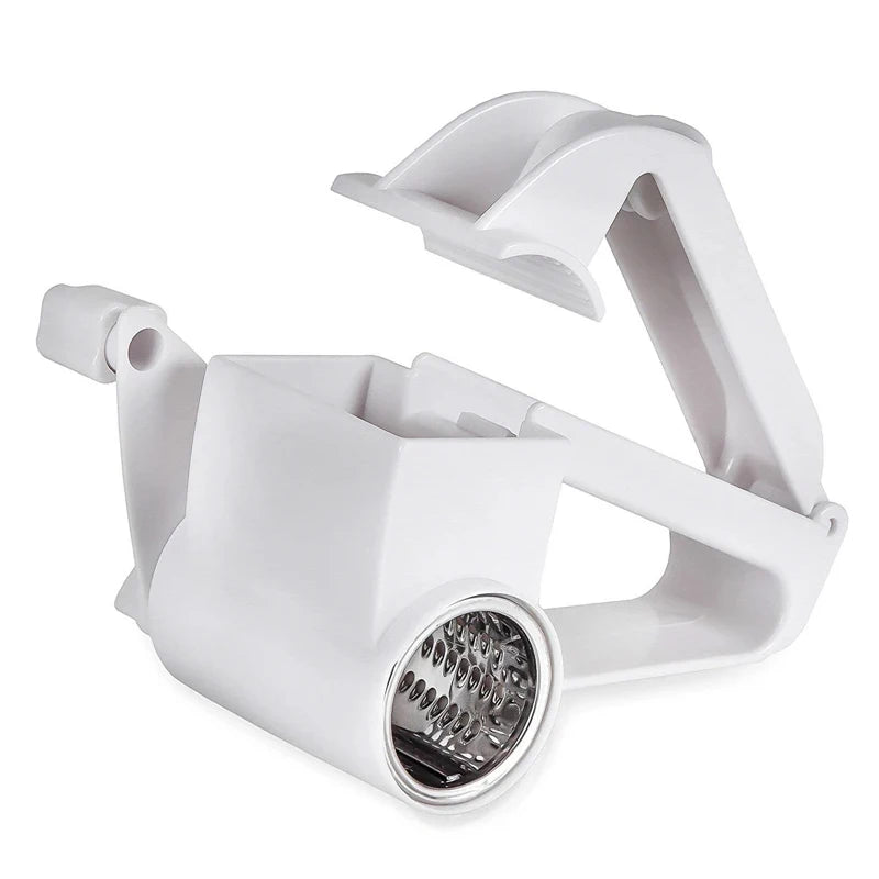 Handheld Rotary Cheese Grater with Stainless Steel Drum – Manual Cheese Grater – Great for Hard Cheese, Chocolate & Nuts
