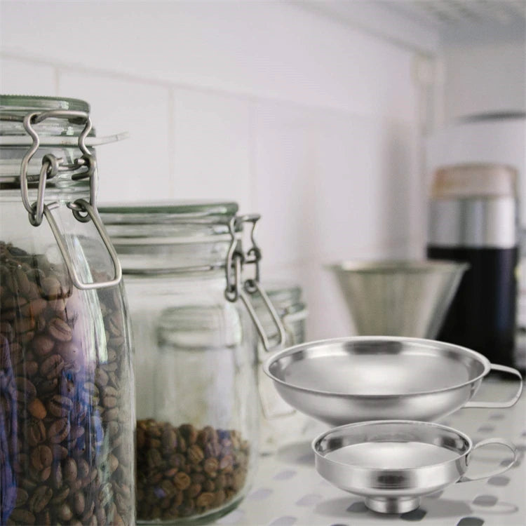 Stainless Steel Wide Mouth Canning Funnel – Metal Jar Funnel for Filling Mason Jars – Great for Jams, Preserves & Dry Goods – Available in Small, Large & Set
