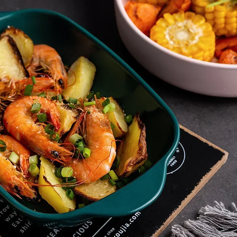 Ceramic Baking Dish — Oven-Safe Au Gratin Dish