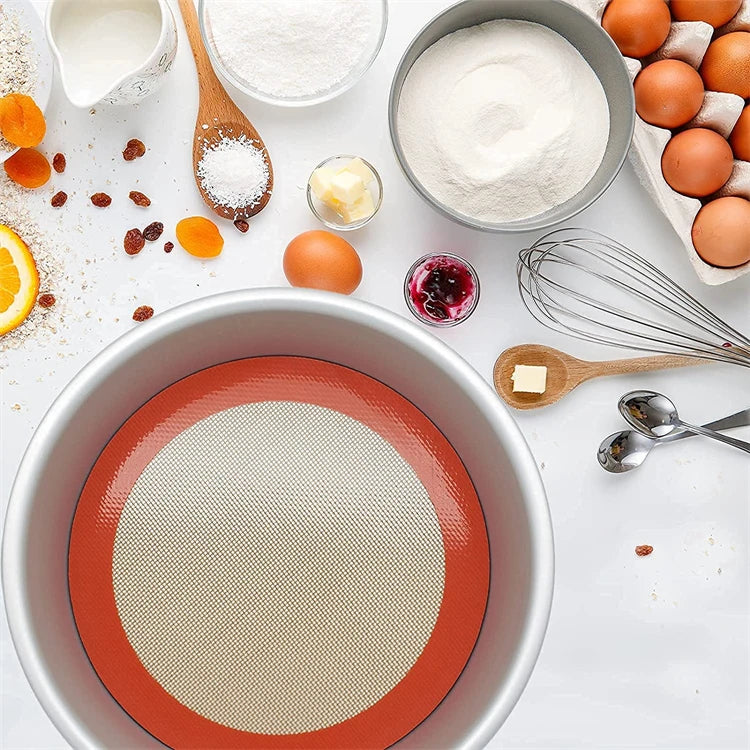 Round Non-Stick Silicone Baking Mat – Reusable Food Grade Oven Liner – Great for Macarons, Cookies & Pastry – Available in 13cm, 20cm & 23cm