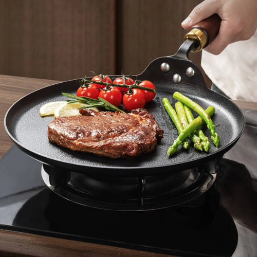 Non-Stick Carbon Steel Flat Pan 28cm