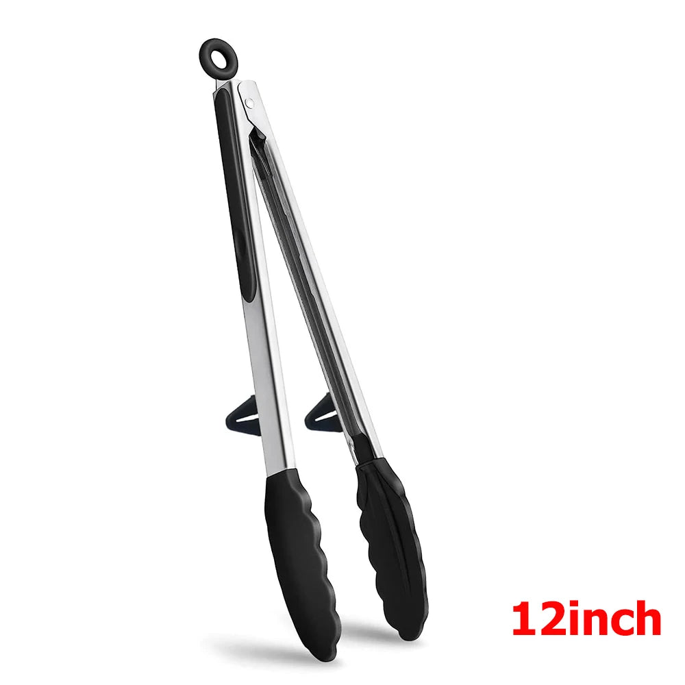 Silicone Kitchen Tongs with Stainless Steel Handle A1