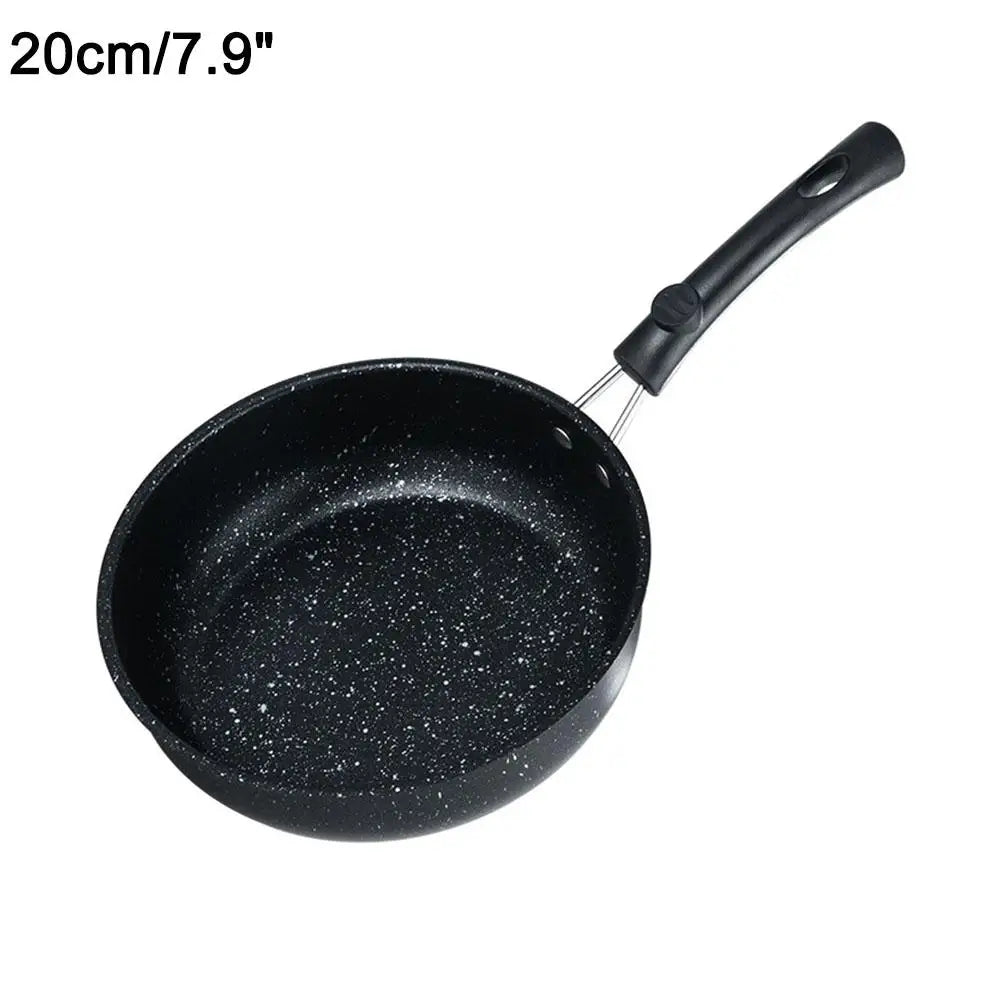 Speckled Stone Mini Frying Pan – Flat Bottom Non-Stick Egg & Pancake Pan with Hanging Loop – Perfect for Single Servings & Small Kitchens