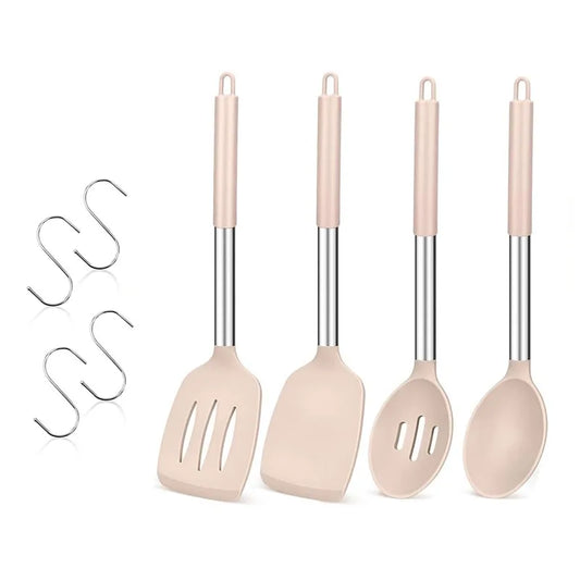 Silicone Cooking Utensil Set Khaki