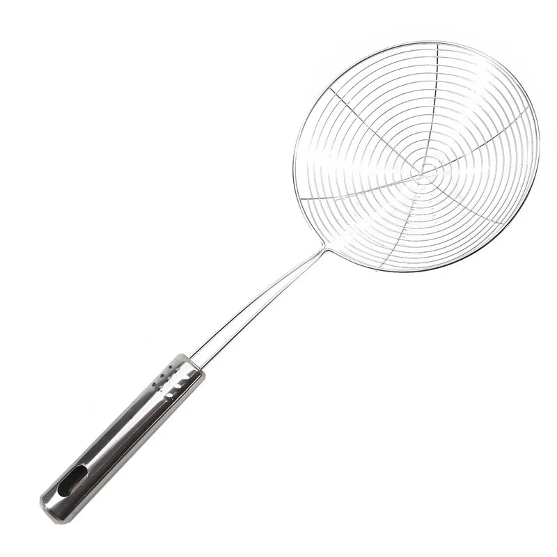 Oval Stainless Steel Mesh Skimmer – Fine Frying Strainer & Food Colander Spoon – Ideal for Deep Frying, Hot Pot & Blanching – Available in Silver, Silver & Silver Colours