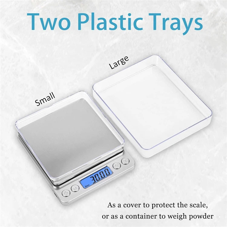 Digital Kitchen Scale with LCD Display and 2 Trays
