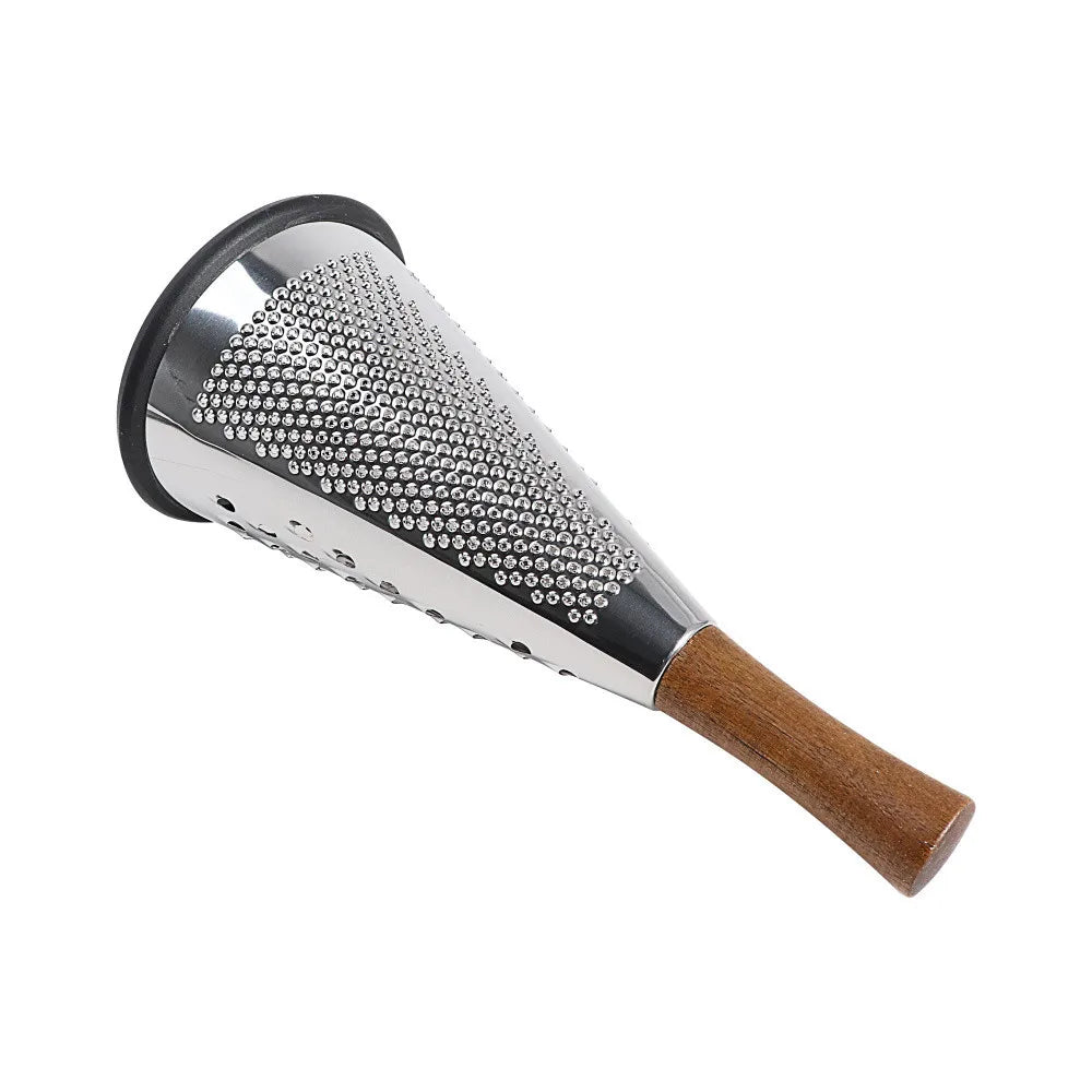 Stainless Steel Conical Grater with Wooden Handle