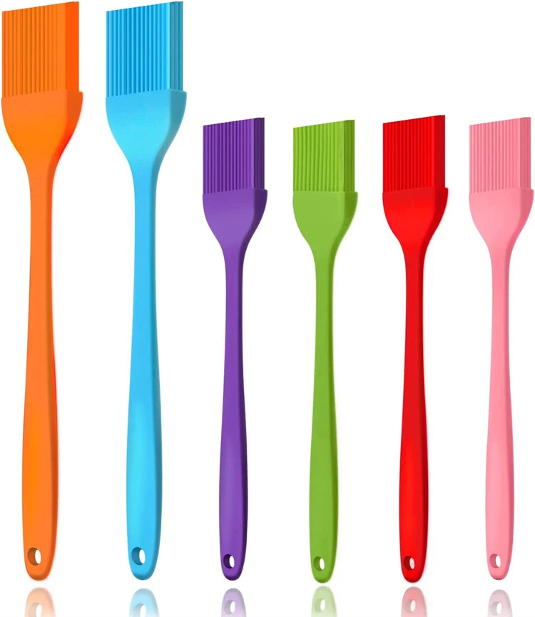 Heat Resistant Silicone Basting Brush – Pastry & Oil Brush for BBQ, Cooking & Baking – Best for Glazing, Marinating & Grilling – Available in Red, Yellow, Green, Pink, Blue & Black Colours